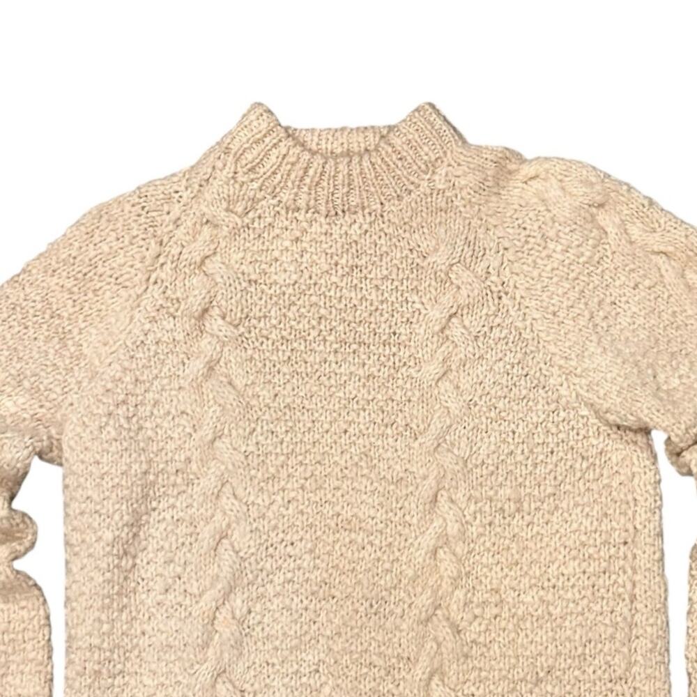 Vintage Men’s Wool Cable Knit Sweater Medium - Picture 4 of 12